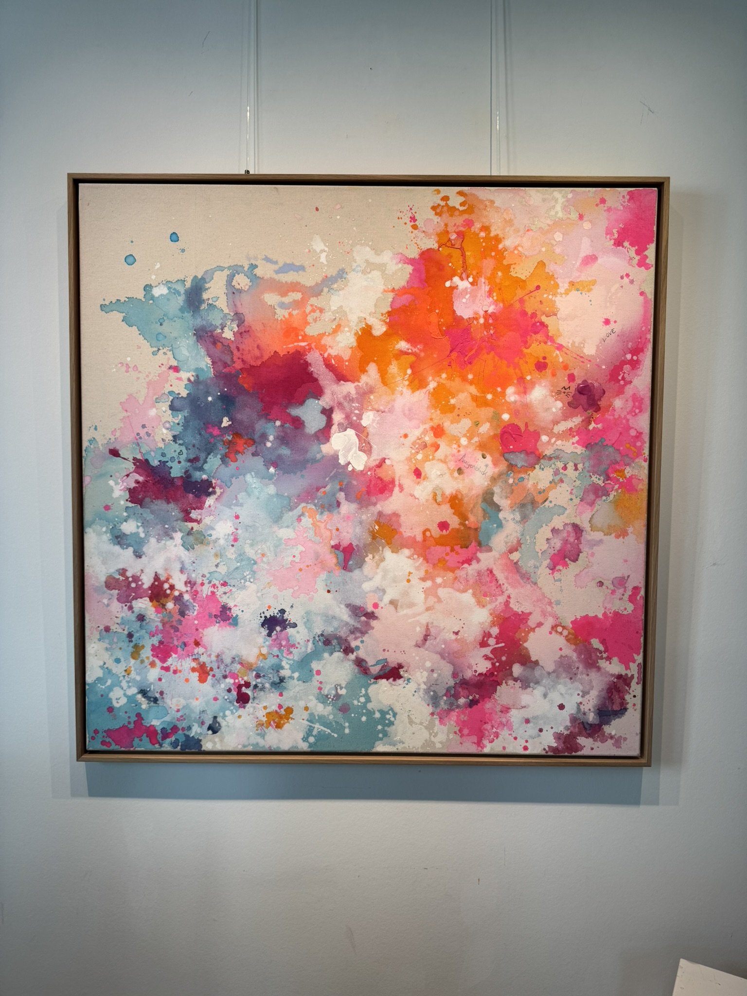 Neonrauschen - Augenblick, 2026, Acryl auf roher Baumwollleinwand